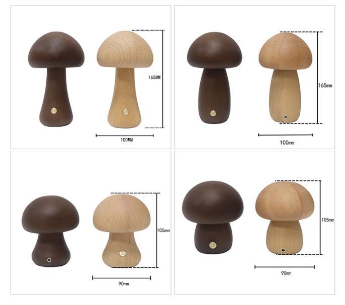 Wooden Mushroom Night Light